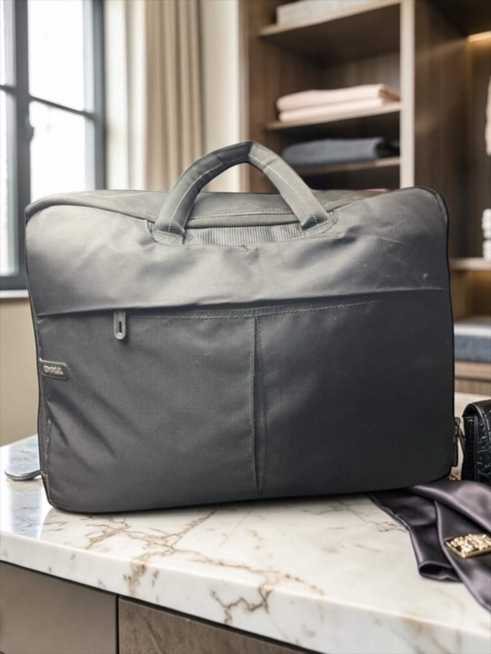 Dell 17" Black Laptop Computer Carrying Messenger Shoulder Bag Briefcase Office‍